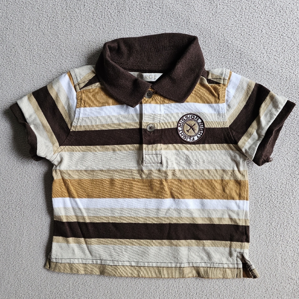 George (Baby) | Striped Polo Short Sleeve Top